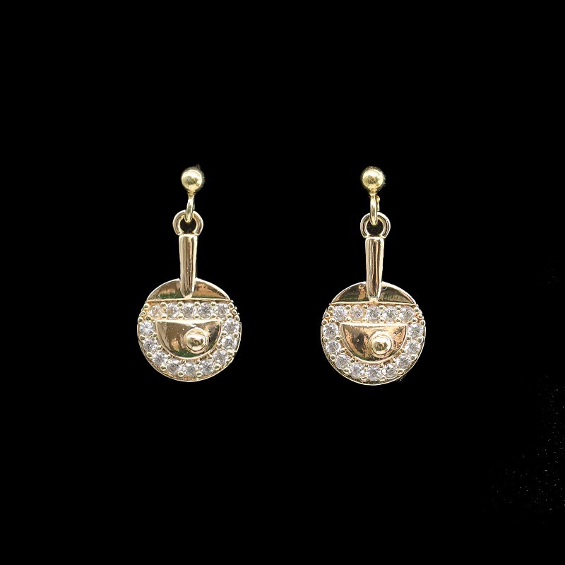 Table Tennis Racket Shaped Earrings Table Tennis Racket Shaped Earrings