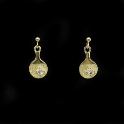 Table Tennis Racket Shaped Earrings