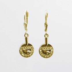 Table Tennis Racket Shaped Earrings