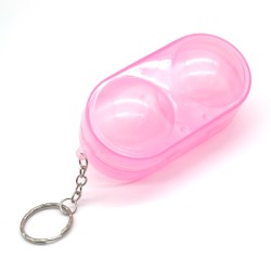 Keychain with Pink Table Tennis Ball Holder
