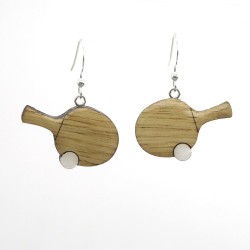 Table Tennis Racket Earrings "BALSA"
