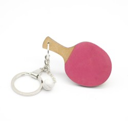Table Tennis Racket-Shaped Keychain