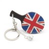 Llavero con forma de raqueta de tenis de mesa – Diseño de la bandera de Gran Bretaña